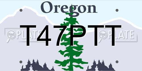 T47PTT Oregon License Plate