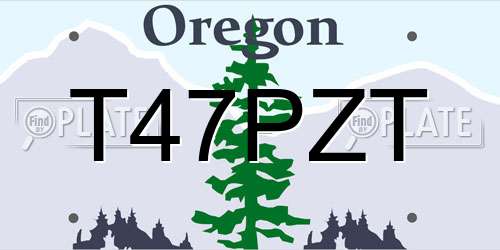T47PZT Oregon License Plate