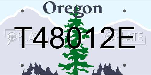 T48012E Oregon License Plate