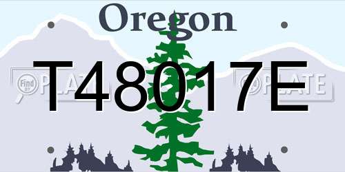 T48017E Oregon License Plate