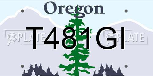 T481GI Oregon License Plate