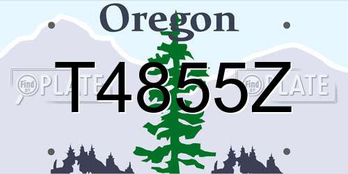 T4855Z Oregon License Plate