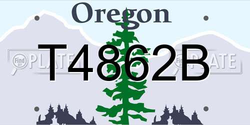 T4862B Oregon License Plate