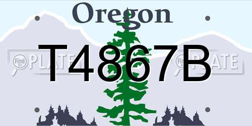 T4867B Oregon License Plate