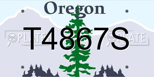 T4867S Oregon License Plate