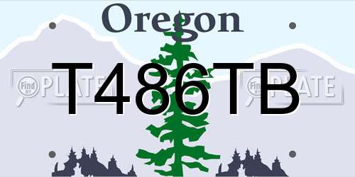 T486TB Oregon License Plate
