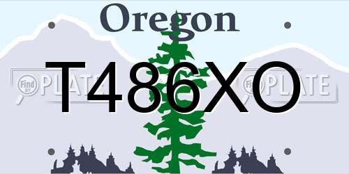 T486XO Oregon License Plate