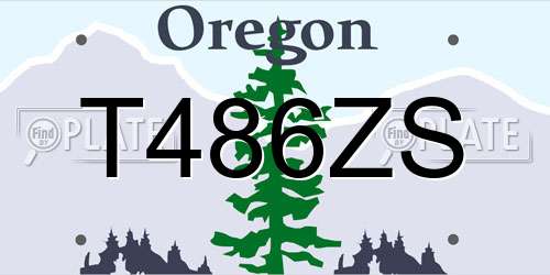T486ZS Oregon License Plate