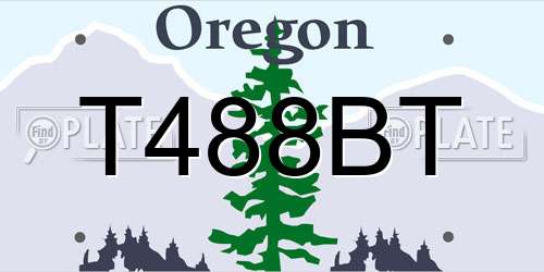 T488BT Oregon License Plate