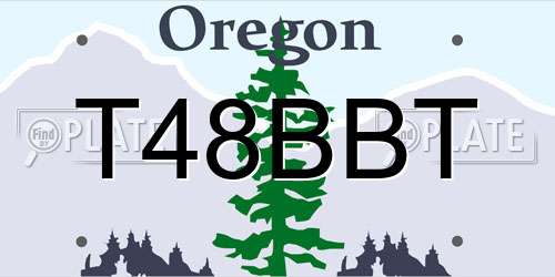 T48BBT Oregon License Plate