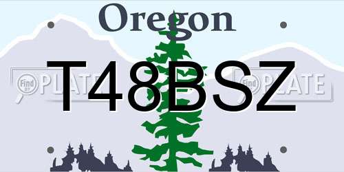 T48BSZ Oregon License Plate