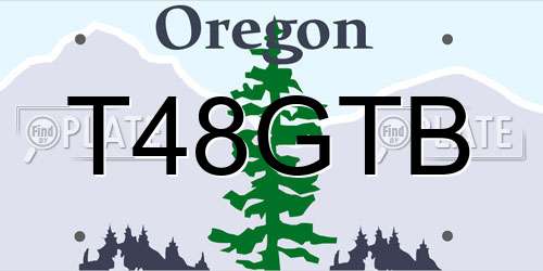 T48GTB Oregon License Plate