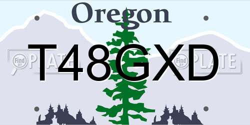 T48GXD Oregon License Plate