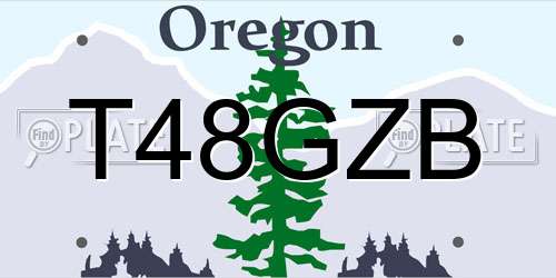 T48GZB Oregon License Plate