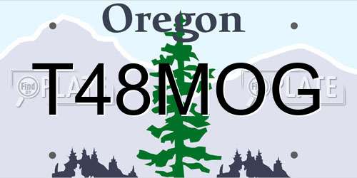 T48MOG Oregon License Plate