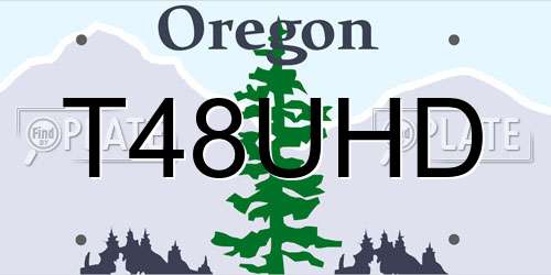T48UHD Oregon License Plate