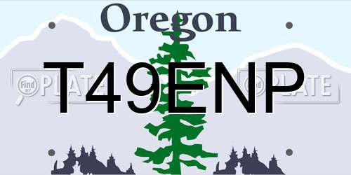 T49ENP Oregon License Plate