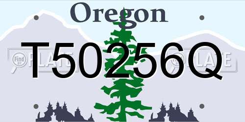 T50256Q Oregon License Plate
