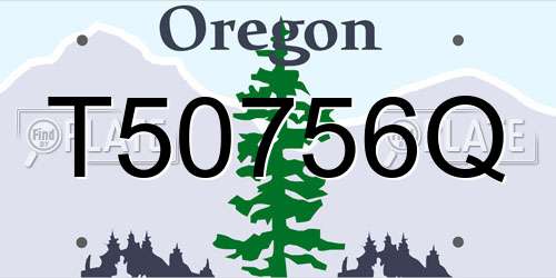 T50756Q Oregon License Plate
