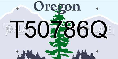 T50786Q Oregon License Plate