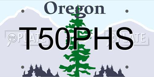 T50PHS Oregon License Plate