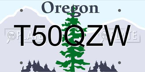 T50QZW Oregon License Plate