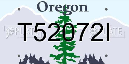 T52072I Oregon License Plate