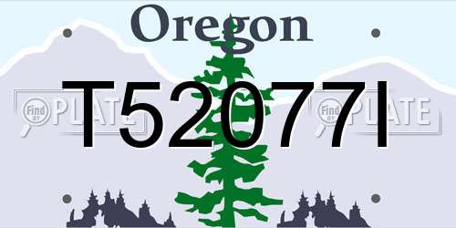 T52077I Oregon License Plate