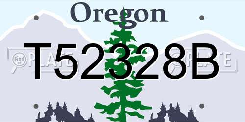 T52328B Oregon License Plate