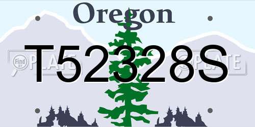 T52328S Oregon License Plate