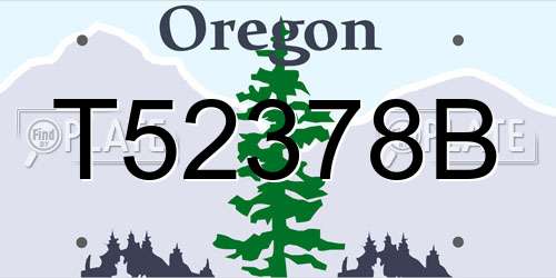 T52378B Oregon License Plate