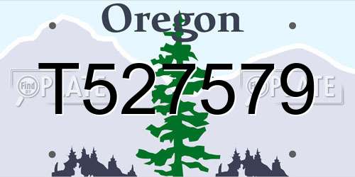 T527579 Oregon License Plate