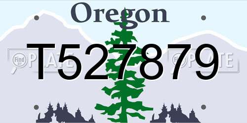 T527879 Oregon License Plate