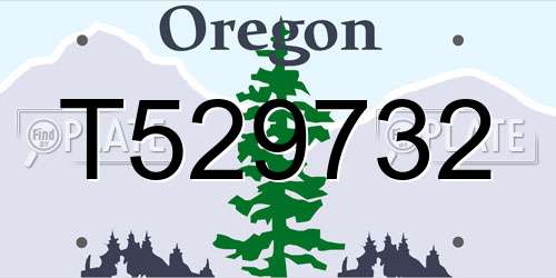 T529732 Oregon License Plate