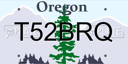 T52BRQ Oregon License Plate