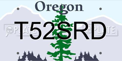 T52SRD Oregon License Plate