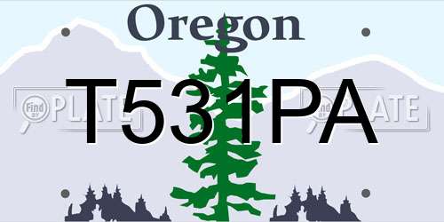 T531PA Oregon License Plate
