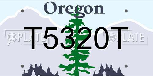 T5320T Oregon License Plate