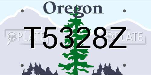 T5328Z Oregon License Plate