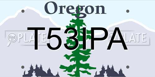 T53IPA Oregon License Plate