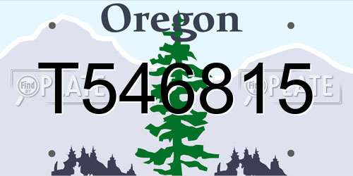 T546815 Oregon License Plate
