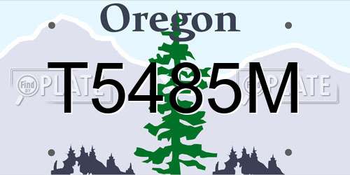 T5485M Oregon License Plate