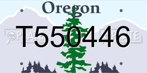 T550446 Oregon License Plate