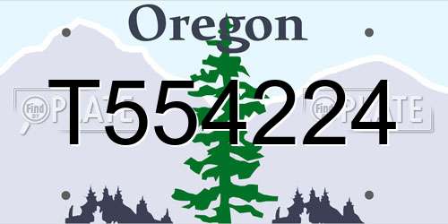 T554224 Oregon License Plate