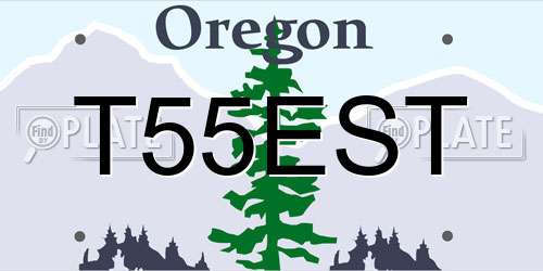 T55EST Oregon License Plate