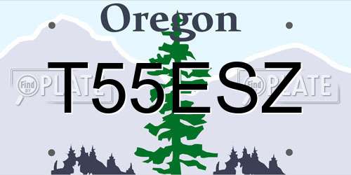 T55ESZ Oregon License Plate