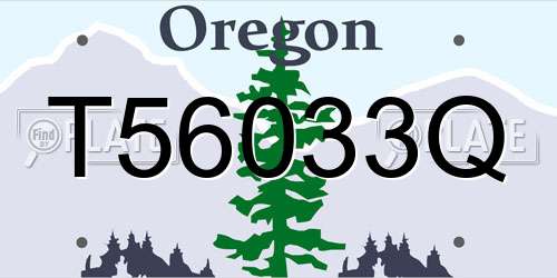 T56033Q Oregon License Plate