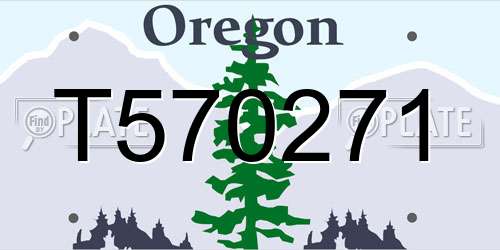 T570271 Oregon License Plate