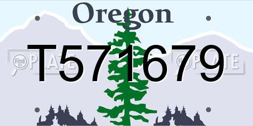 T571679 Oregon License Plate