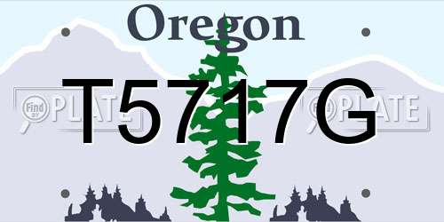 T5717G Oregon License Plate